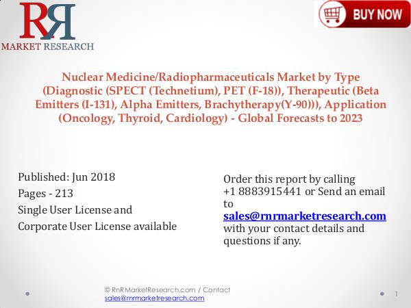 Nuclear Medicine Market Global Research & Analysis Report 2023 Nuclear Medicine Market