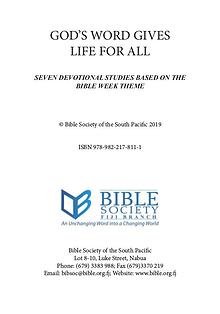 Bible Week Booklet Fijian Version