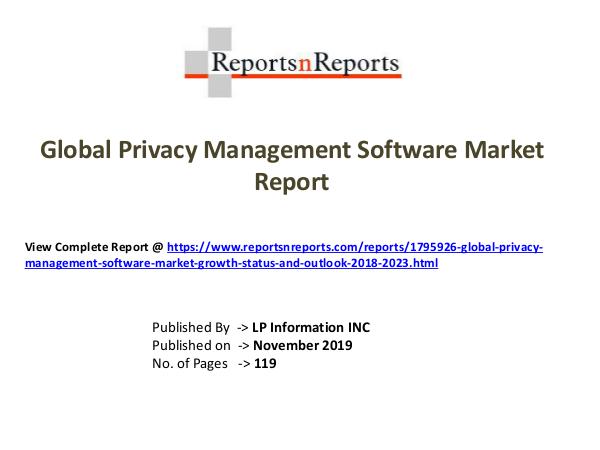 Global Privacy Management Software Market Growth (