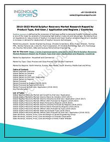 World 2023 Sulphur Recovery Market Growth and Forecast Analysis