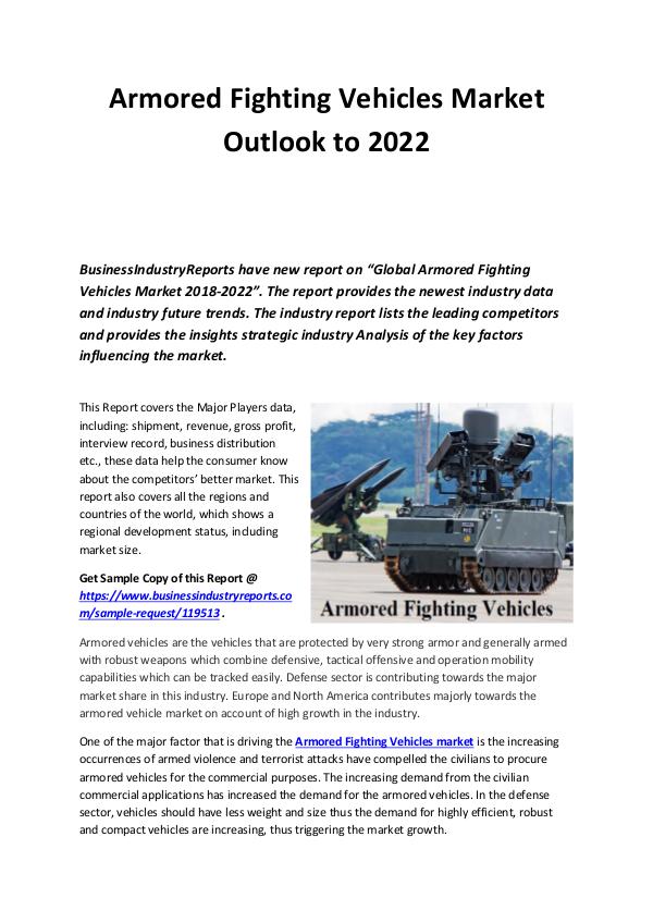 Armored Fighting Vehicles Market Outlook to 2022