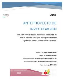 ANTEPROYECTO DE INVESTIGACIÓN