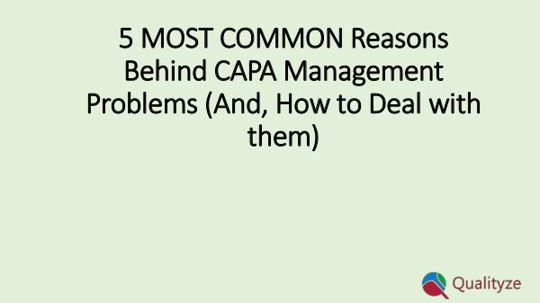 Corrective Action Preventive Action Management Software capa management software - new