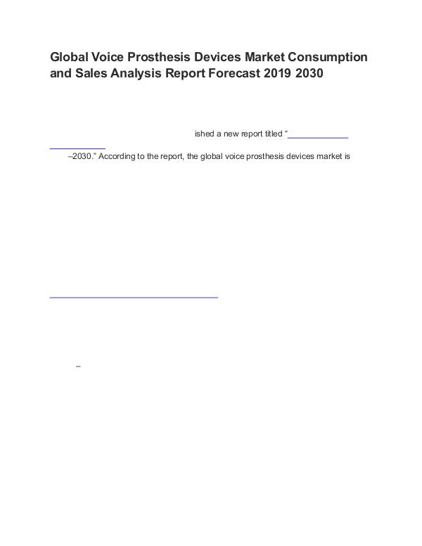 Voice Prosthesis Devices Market by Device (Indwell