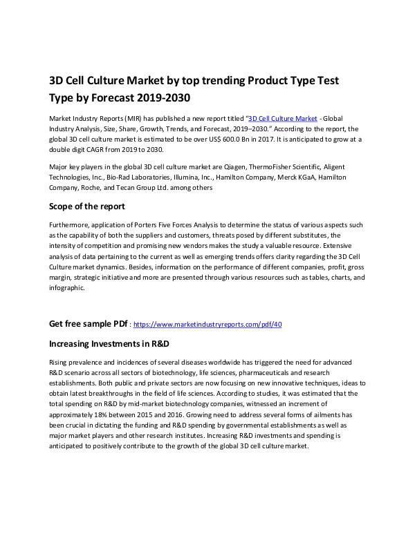 3D Cell Culture Market - Copy