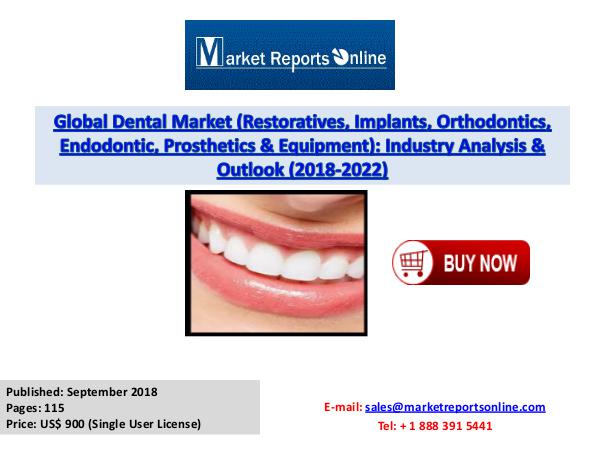 2018-2022 Global Dental Market Analysis Forecast Report Sept 2018