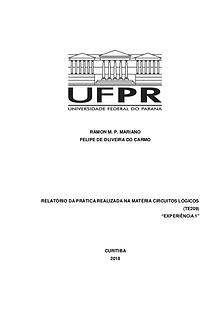 Circuitos lógicos (TE209), Curso de Engenharia Elétrica UFPR.