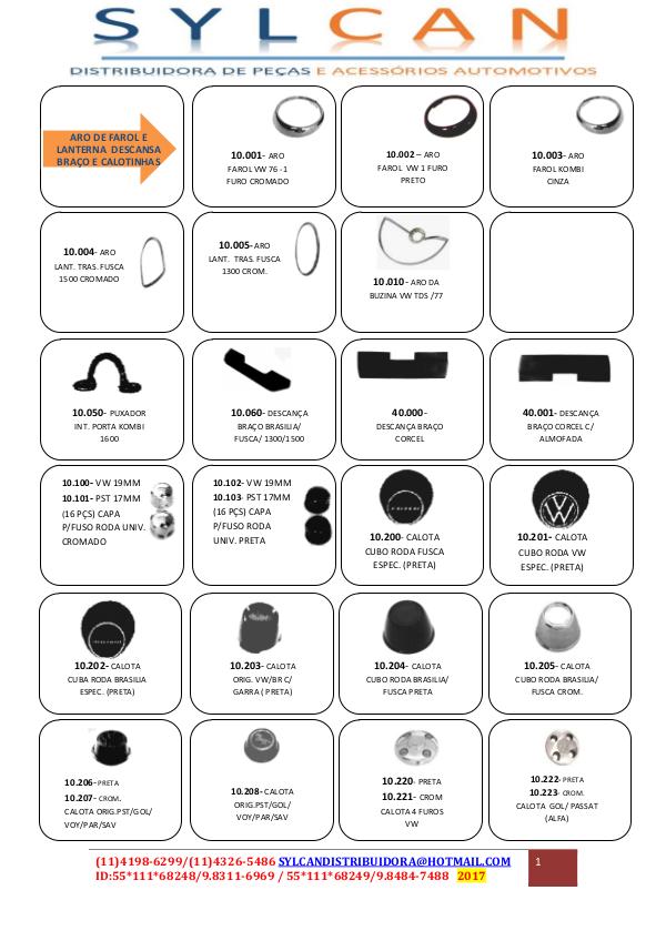 CATALOGO DE EMBLEMAS CATALOGO ACESSORIOS SYLCAN 2018