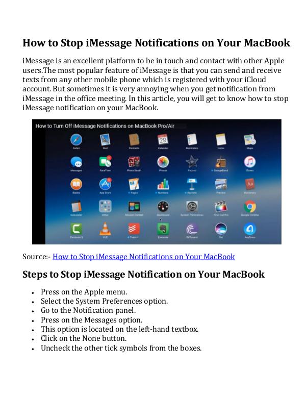 How to Stop iMessage Notifications on Your MacBook