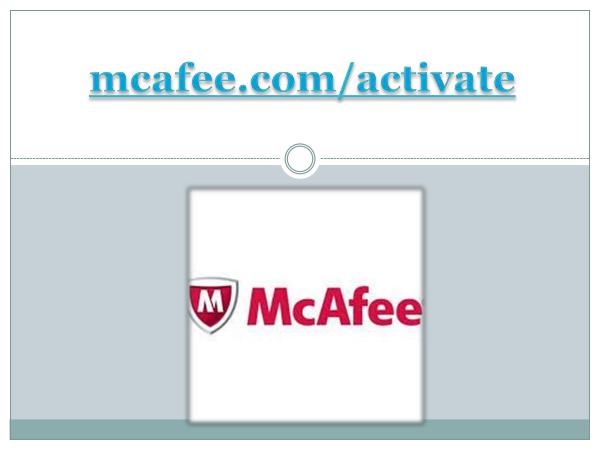 Antivirus Activation mcafee.com/activate - Enter your code to Activate