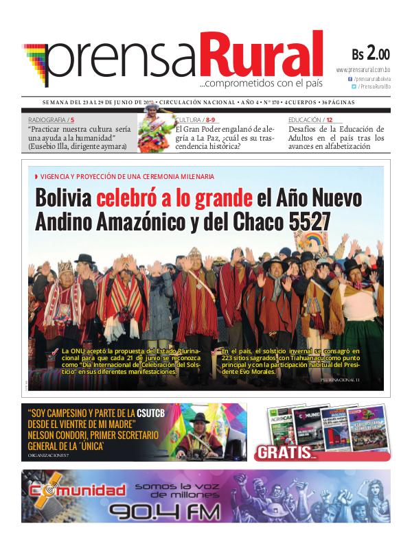 Mi primera publicacion TAPA PRENSA RURAL Nº 170