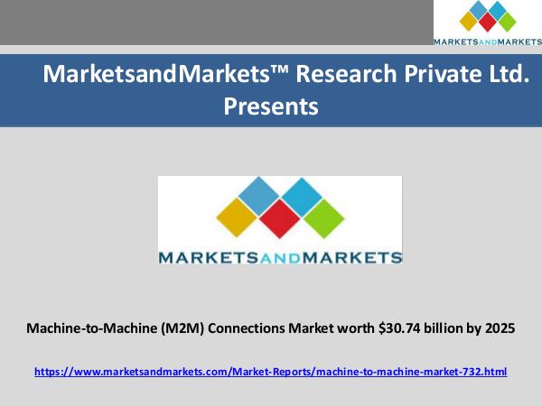 Machine-to-Machine (M2M) Connections Market Machine-to-Machine (M2M) Connections Market
