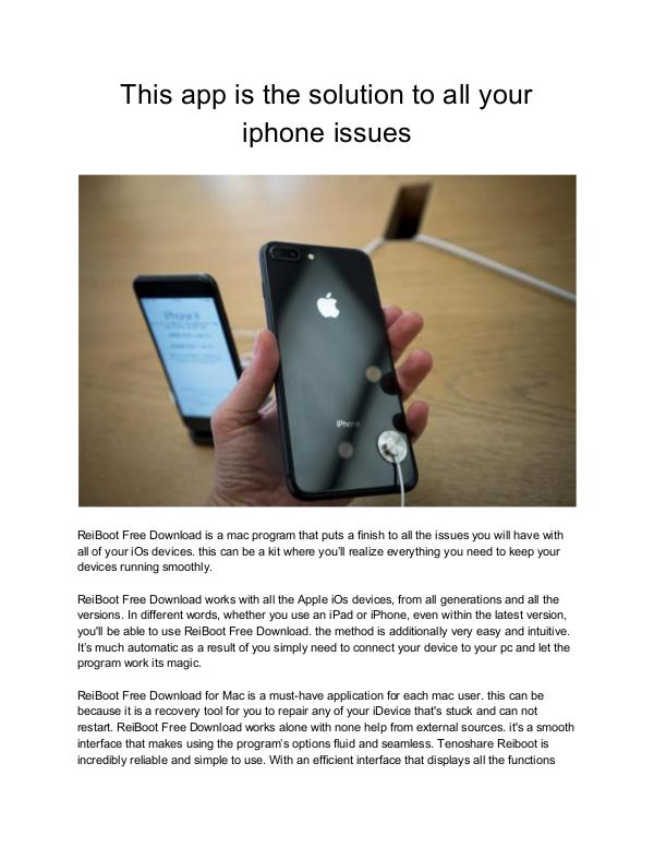 This app is the solution to all your iPhone issues This app is the solution to all your iphone issues