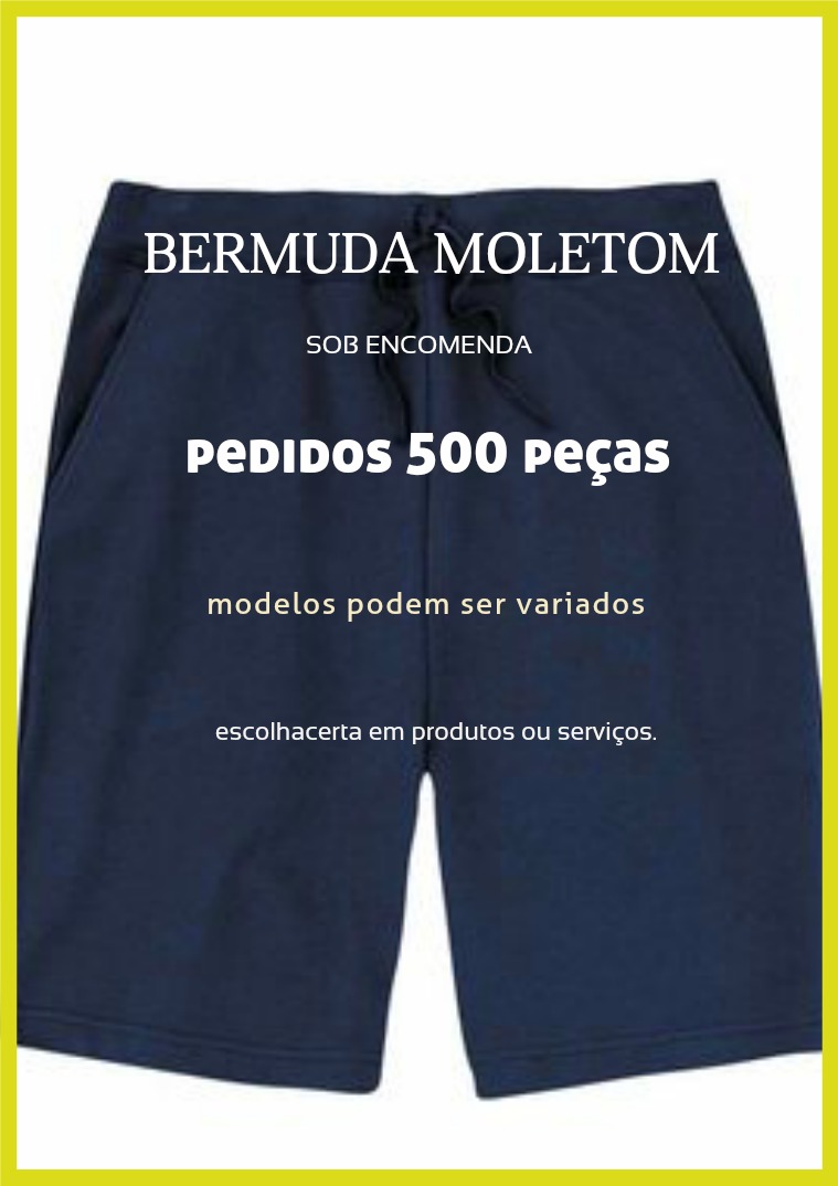 Bermuda de moletom Volume 1 Bermudas moletom