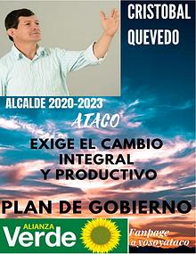 Plan de Gobierno Cristobal Quevedo Ataco 2020-2023 