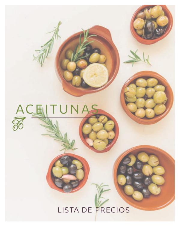 Lista de Precios Aceitunas Lista de precios Aceitunas