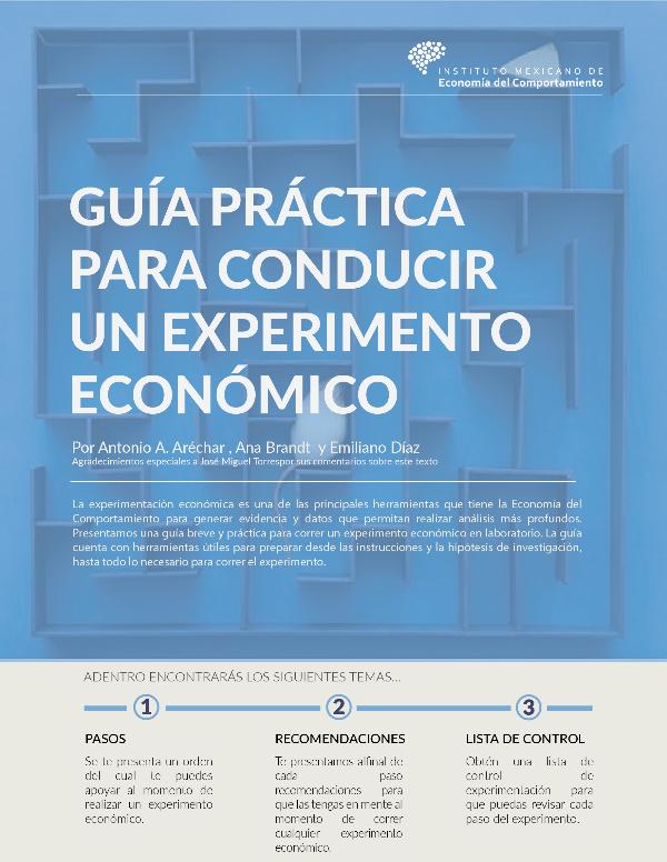 Guía práctica para conducir un experimento económi