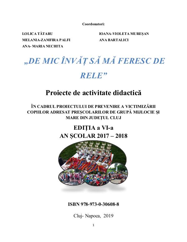 De mic învăț să mă feresc de rele proiecte didactice ISBN Proiecte didactice- De mic invat ISBN