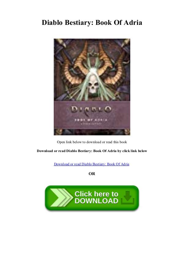 [PDF] House DOWNLOAD Diablo Bestiary Book Of Adria
