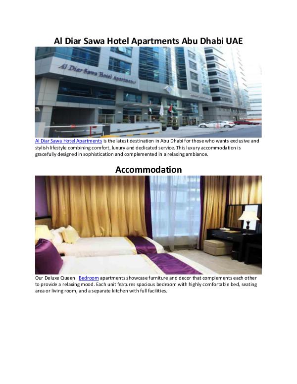 Al diar dana hotel abu dhabi Al Diar Sawa Hotel Apartments Abu Dhabi UAE