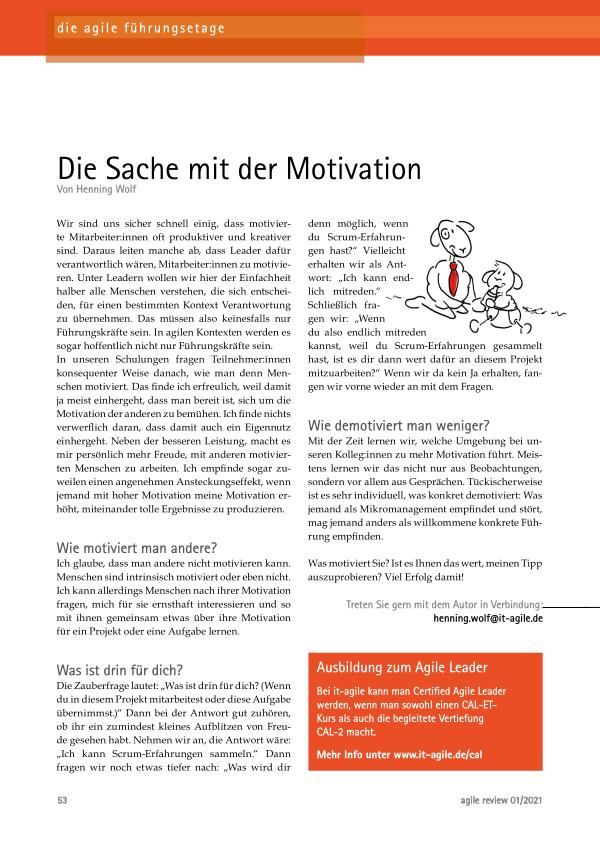 agile Führungsetage 2021-Frühjahr Sag nein! (2021/1)