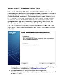 Epson Connect Printer Setup