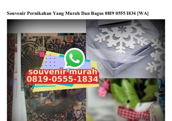 Souvenir Pernikahan Yang Murah Dan Bagus O8I9-O555-I834[wa] souvenir pernikahan yang murah dan bagus
