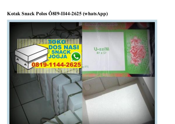 Kotak Snack Polos Ö819·1144·2625[wa] kotak snack polos