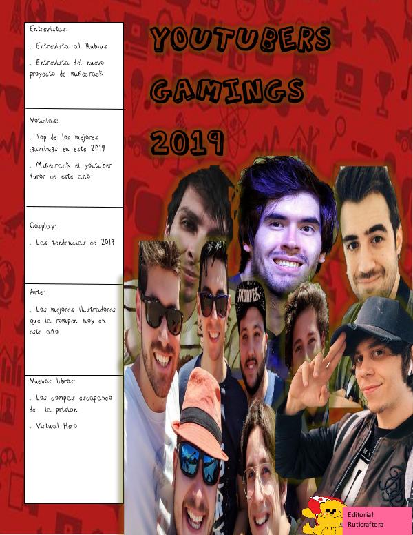 youtubers revista 2019 revista original youtubers 2019 7w7