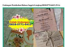 Undangan Pernikahan Bahasa Inggris Lengkap 08I8&bull;077I&bull;64I3[wa]
