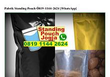 Pabrik Standing Pouch O819.1144.2624[wa]