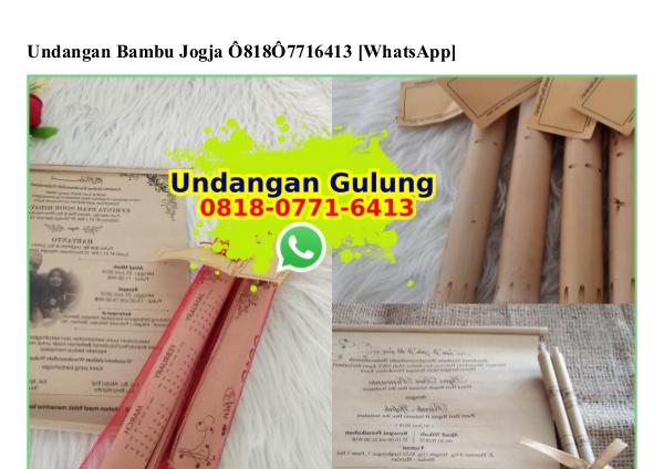 Undangan Bambu Jogja Ô8I8·Ô77I·64I3[wa] undangan bambu jogja