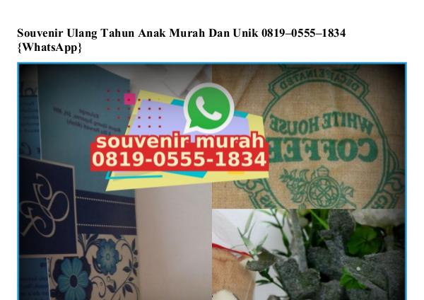 souvenir ulang tahun anak murah dan unik