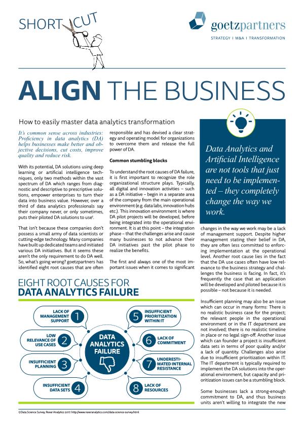 ShortCut: Data Analytics Transformation