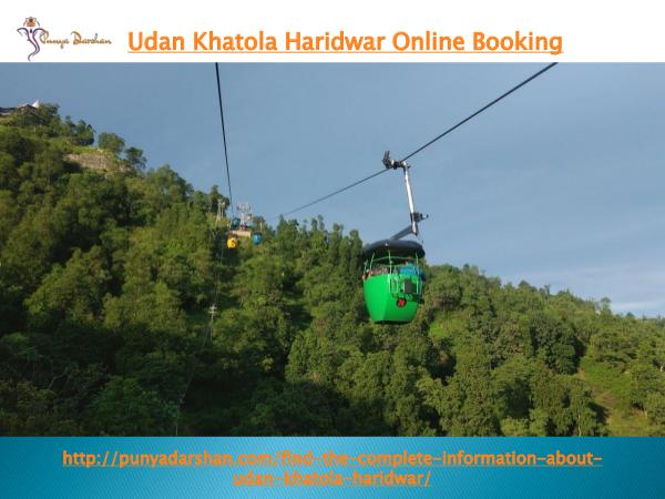 udan khatola haridwar online booking