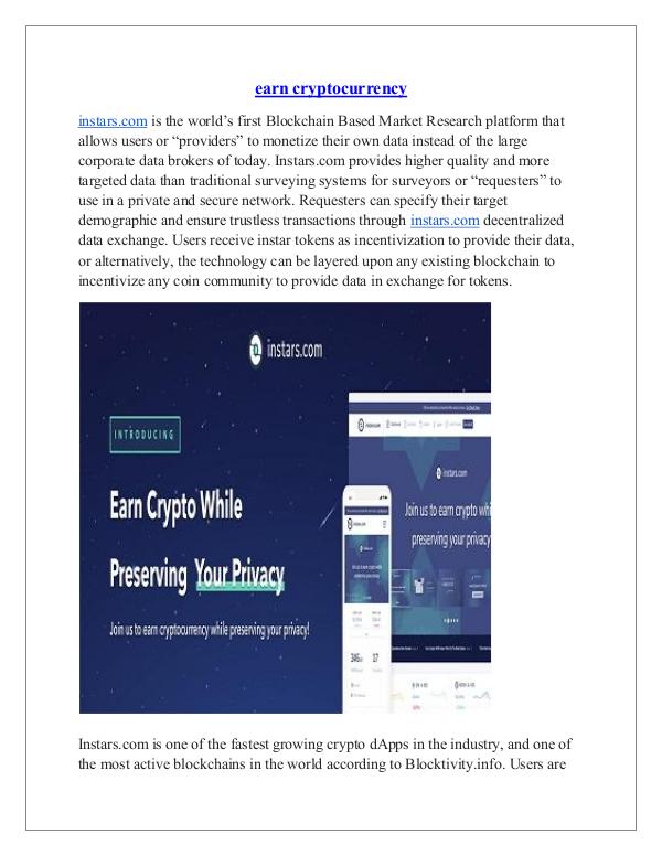 instars.com earn cryptocurrency