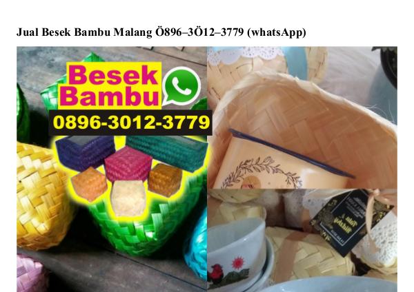 Jual Besek Bambu Malang