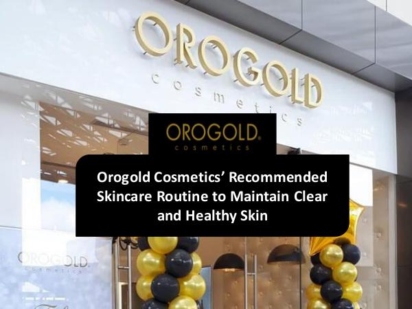 OROGOLD CANADA Orogold Cosmetics - Skincare Routine