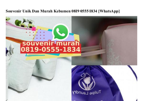 Souvenir Unik Dan Murah Kebumen