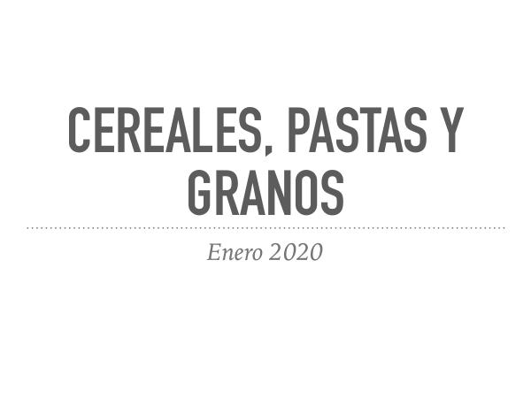 Catalogos Cereales, pastas y granos