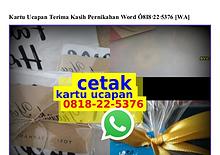 Kartu Ucapan Terima Kasih Pernikahan Word 08I8·22·5376[wa]