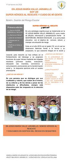 Campaña prevención del riesgo Escolar