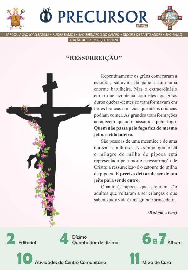 O Precursor Abril 2020 O PRECURSOR - PARÓQUIA SÃO JOÃO BATISTA REVISTA (M