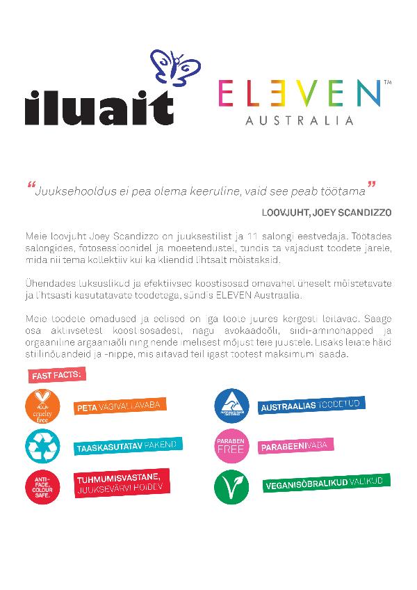 Iluait ELEVEN toodete kataloog Eleven Product F&B Book EST-2-merged