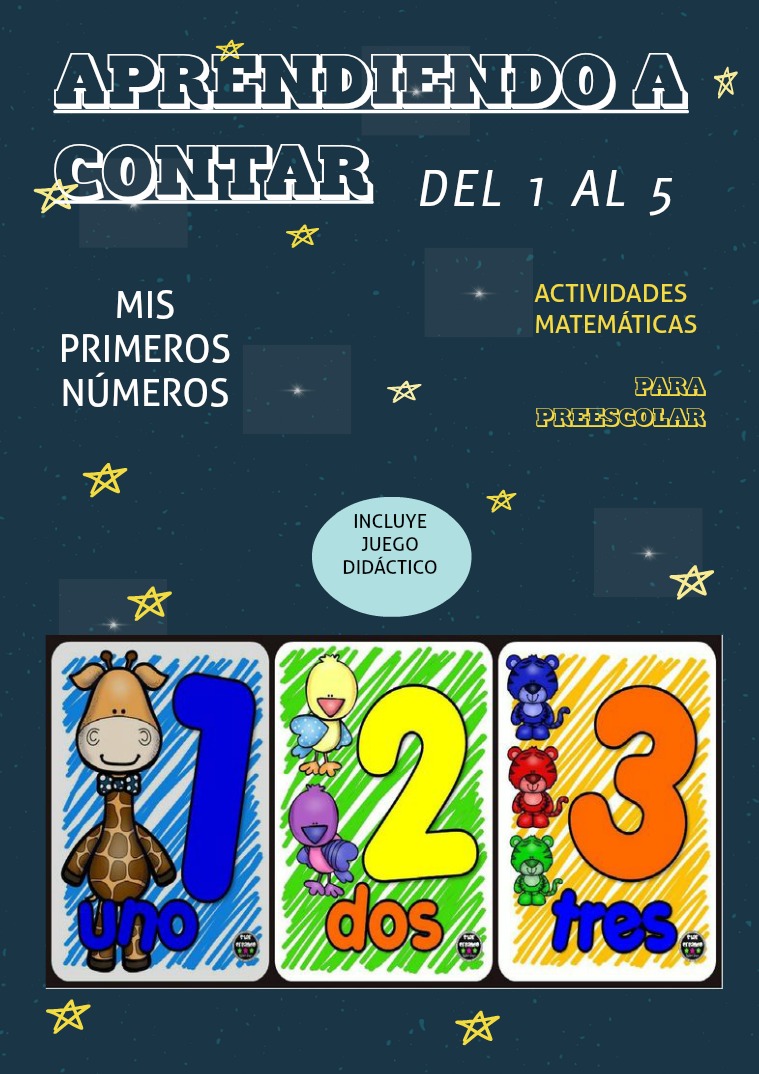 Aprendiendo a contar del 1 al 5 NUMEROS DEL 1 AL 5