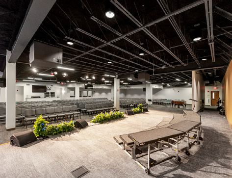 Main Sanctuary space at Boston Onnuri Church