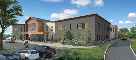 Architectural rendering of The Community Group&rsquo;s new educational facility